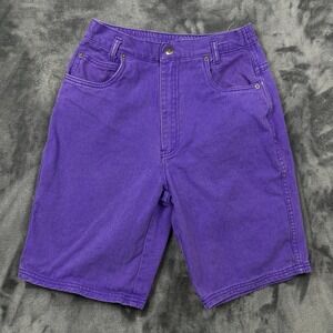 Unbranded Denim Shorts Womens 18R Purple High Waisted Cotton Vintage Relaxed Fit